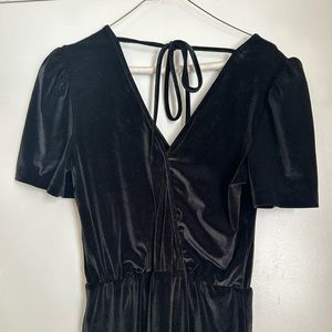 Kate Hudson’s Happy Nature Black Velvet Jumpsuit. Size S. Great condition